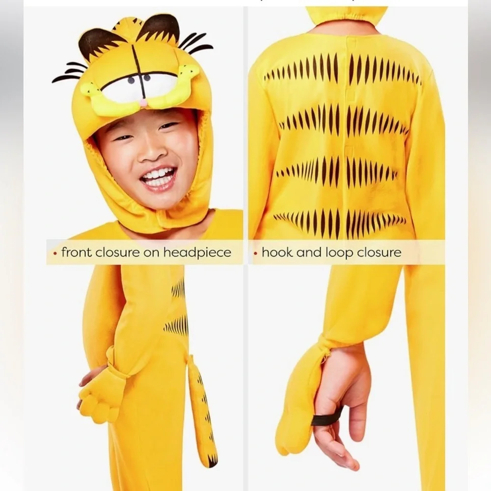 Rubies Child's Garfield Costume Jumpsuit and Headpiece - Picture 3 of 5